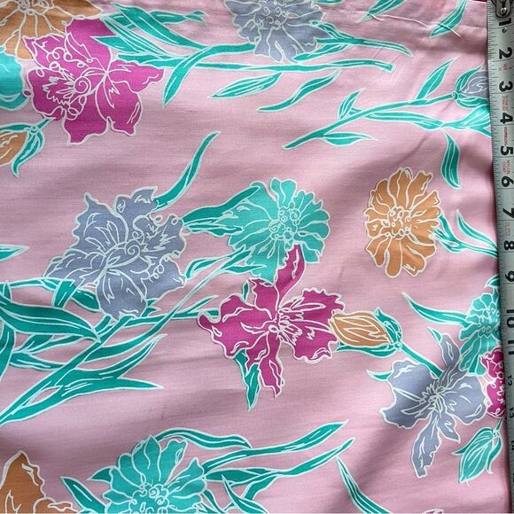 Lilly Pulitzer Vintage White Label 100% Silk Floral Maxi Skirt - Picture 2 of 11